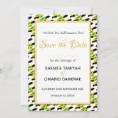 JAMAICA Bruiloft Christelijke Custom Celebration Save The Date (Voorkant)