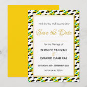 JAMAICA Bruiloft Christelijke Custom Celebration Save The Date (Voorkant / Achterkant)