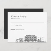 Jamaica bruiloft | Gestileerde Skyline RSVP (Voorkant / Achterkant)