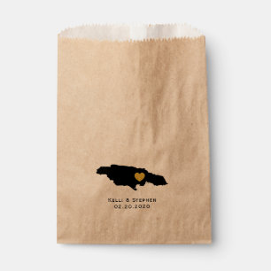 Jamaica bruiloft gunst trakteren zakken, kaart ges bedankzakje