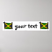 Jamaica Brush Flag Banner Poster (Voorkant)