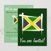 Jamaica Brush Flag Kaart (Voorkant / Achterkant)