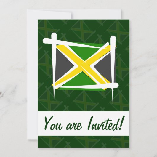 Jamaica Brush Flag Kaart (Voorkant)