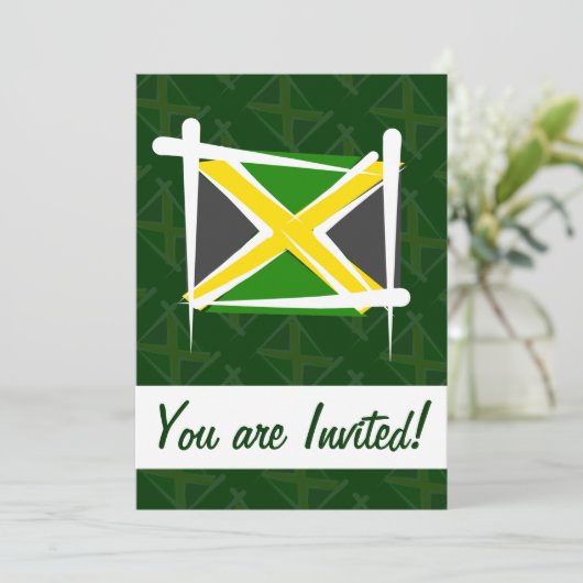 Jamaica Brush Flag Kaart (Staand voorkant)
