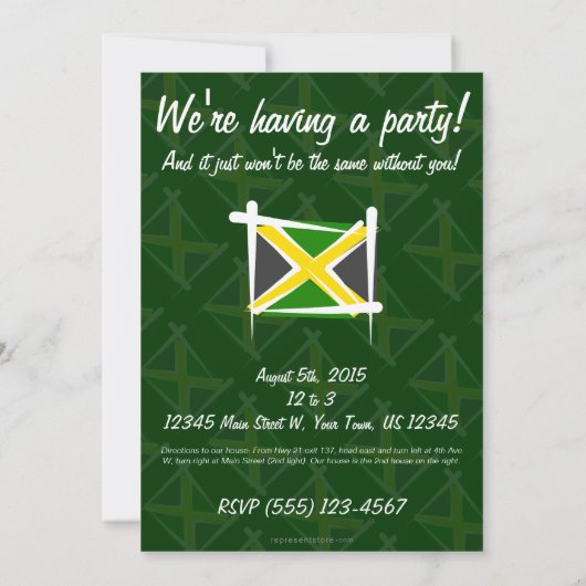 Jamaica Brush Flag Kaart (Achterkant)