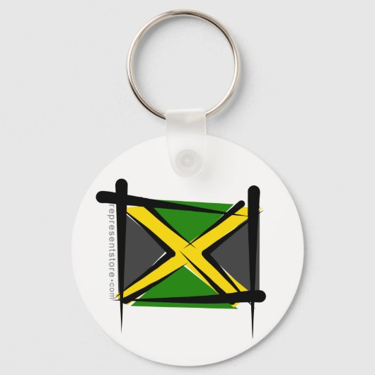 Jamaica Brush Flag Sleutelhanger (Voorkant)