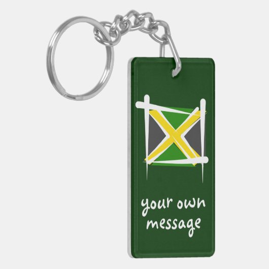 Jamaica Brush Flag Sleutelhanger (Voorkant Links)