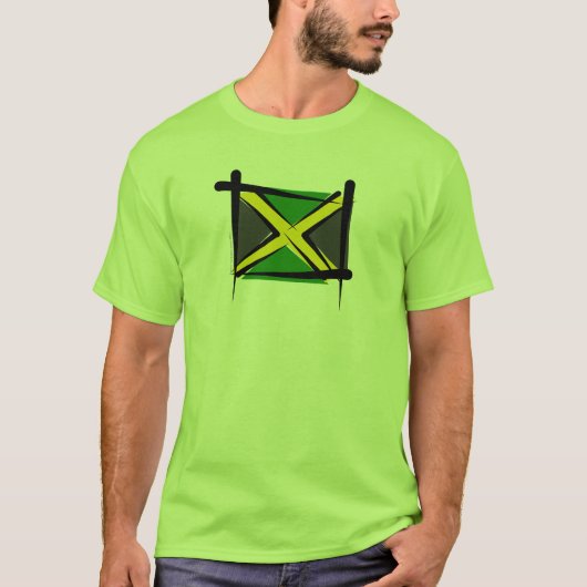 Jamaica Brush Flag T-shirt (Voorkant)