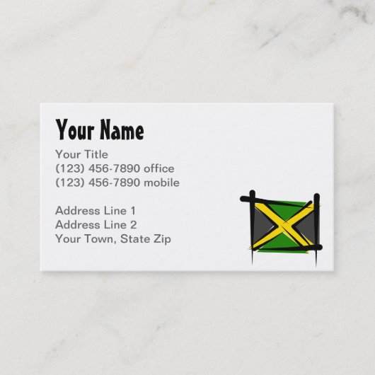 Jamaica Brush Flag Visitekaartje (Voorkant)