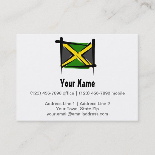 Jamaica Brush Flag Visitekaartje (Voorkant)