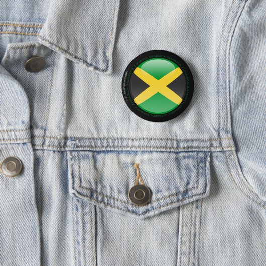 Jamaica Bubble Flag Ronde Button 5,7 Cm (In situ)