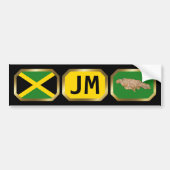 Jamaica Bumpersticker vlaggenkaartcode (Voorkant)