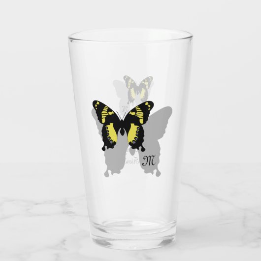 Jamaica Butterfly Shadow Monogram Glas (Achterkant)