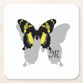 Jamaica Butterfly Shadow Monogram Kartonnen Onderzetters (Voorkant)