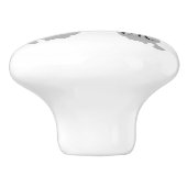 Jamaica Butterfly Shadow Monogram Keramische Knop (Zijkant)