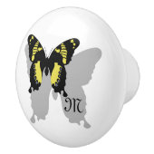 Jamaica Butterfly Shadow Monogram Keramische Knop (Rechts)