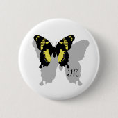 Jamaica Butterfly Shadow Monogram Ronde Button 5,7 Cm (Voorkant)