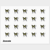 Jamaica Butterfly Shadow Monogram Ronde Sticker (Vel)