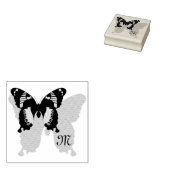 Jamaica Butterfly Shadow Monogram Rubberstempel (Gestempeld)
