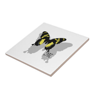 Jamaica Butterfly Shadow Monogram Tegeltje