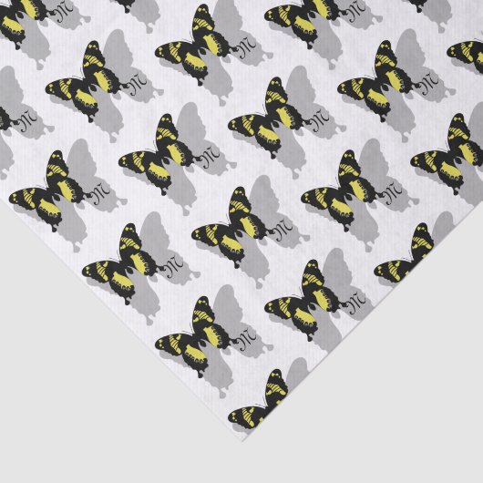 Jamaica Butterfly Shadow Monogram Tissuepapier (Detail)