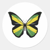 Jamaica Butterfly vlag Ronde Sticker (Voorkant)