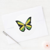 Jamaica Butterfly vlag Ronde Sticker (Envelop)