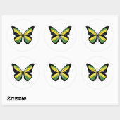 Jamaica Butterfly vlag Ronde Sticker (Vel)