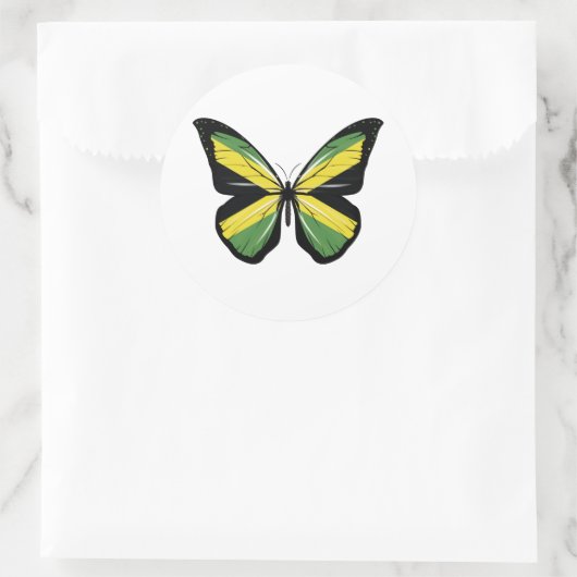 Jamaica Butterfly vlag Ronde Sticker (Tas)