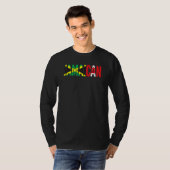 Jamaica Canada Flag for Half Canadian Jamaican Roo T-shirt (Voorkant volledig)