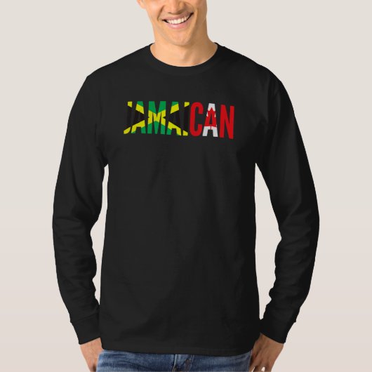Jamaica Canada Flag for Half Canadian Jamaican Roo T-shirt (Voorkant)