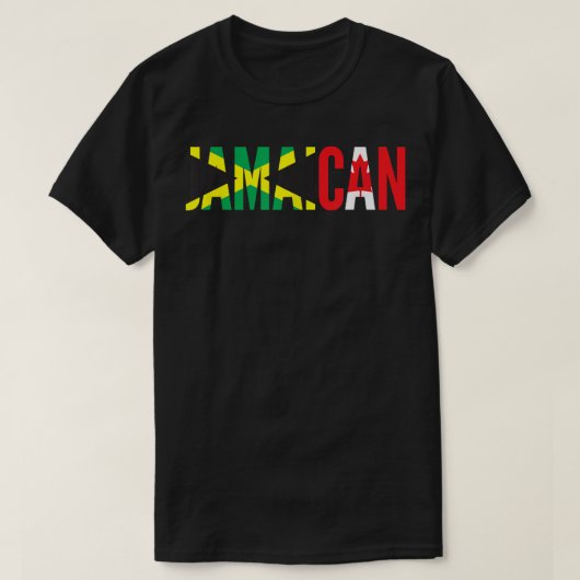 Jamaica Canada Vlag die werd gerespecteerd voor de T-shirt (Design voorkant)