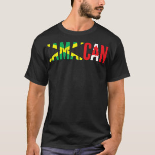 Jamaica Canada Vlag die werd gerespecteerd voor de T-shirt
