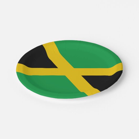 Jamaica Caraïben Jamaicaanse vlag Papieren Bordje (Gekanteld)