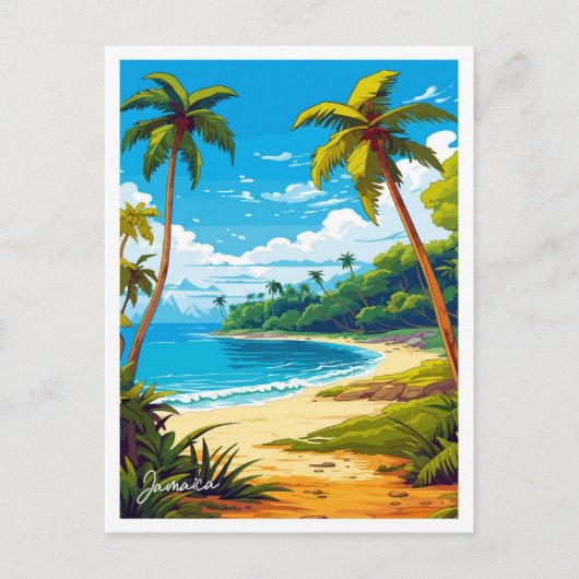 Jamaica Caribbean Art Travel  illustratie Briefkaart (Voorkant)