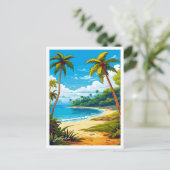 Jamaica Caribbean Art Travel  illustratie Briefkaart (Staand voorkant)