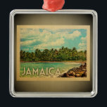 Jamaica Caribbean Ornament Vintage Travel<br><div class="desc">Een coole  Jamaica-versiering met palmbomen op een leuk  eiland.</div>
