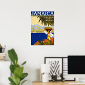 Jamaica Caribbean Zee Vintage Travel Poster (Thuiskantoor)