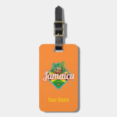 Jamaica caribische boon retro flag vacation  bagagelabel (Voorkant verticaal)