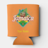 Jamaica caribische boon retro flag vacation blikjeskoeler (Achterkant)