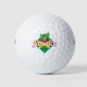 Jamaica caribische boon retro flag vacation  golfballen (Voorkant)