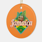 Jamaica caribische boon retro flag vacation  keramisch ornament (Links)