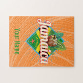Jamaica caribische boon retro flag vacation  legpuzzel (Horizontaal)