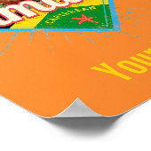 Jamaica caribische boon retro flag vacation  poster (Hoek)