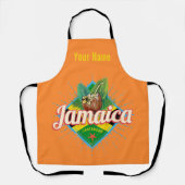 Jamaica caribische boon retro flag vacation  schort (Voorkant)