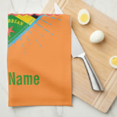 Jamaica caribische boon retro flag vacation  theedoek (Quarter Fold)