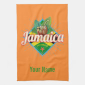 Jamaica caribische boon retro flag vacation  theedoek (Verticaal)