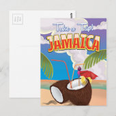 Jamaica Cartoon reisposter Briefkaart (Voorkant / Achterkant)