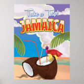 Jamaica Cartoon reisposter Poster (Voorkant)