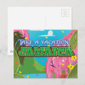 Jamaica cartoons reisposter briefkaart (Voorkant / Achterkant)
